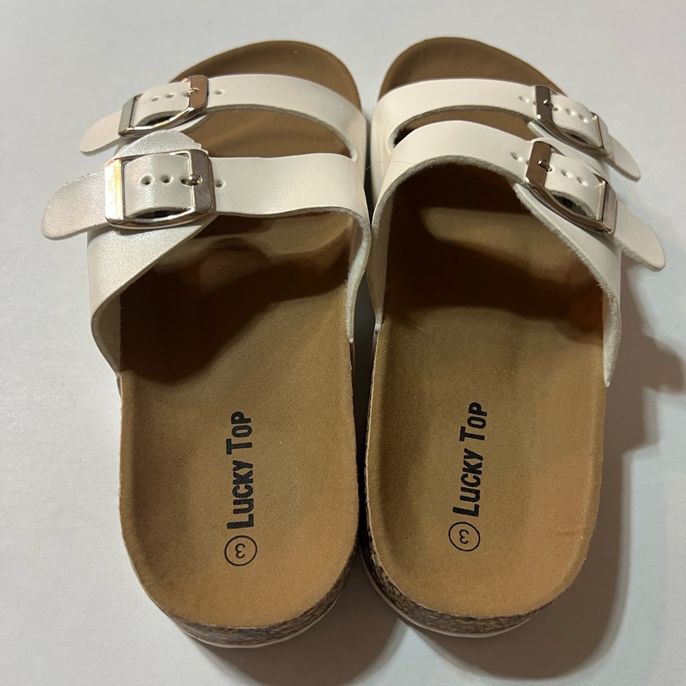 Lucky Top Kids White Sandals